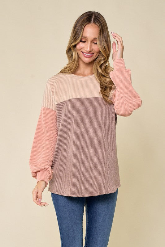 Long Sleeve Ribbed Top