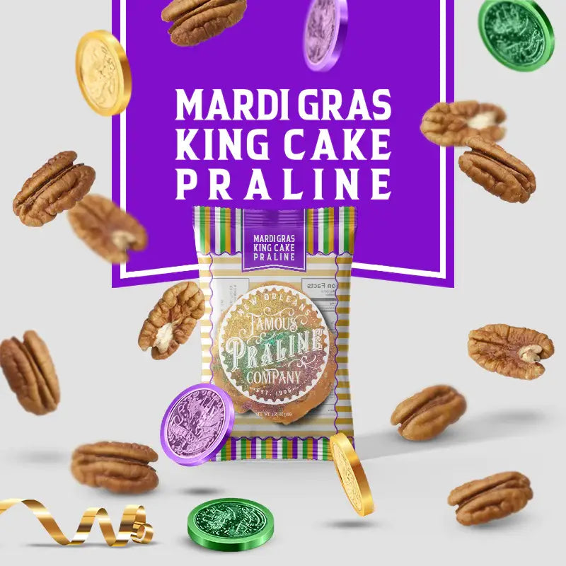 King Cake Mardi Gras Pralines