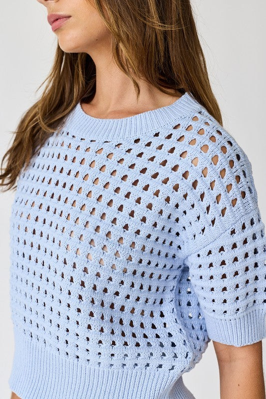 Alina Cropped Crochet Top
