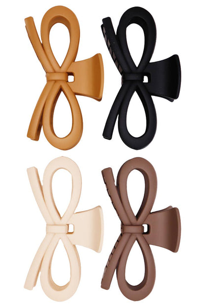 Ribbon Matte Neutral Fashion Hair Clip