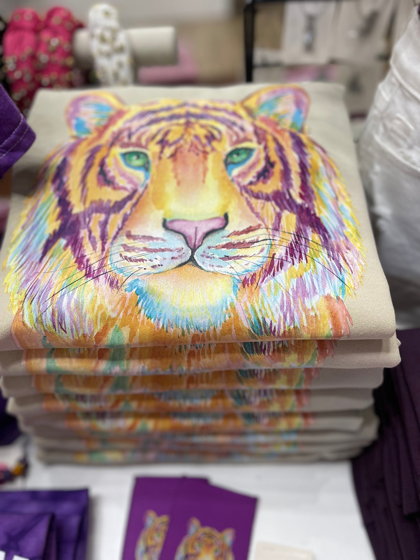 Watercolor Tiger Sweatshirt