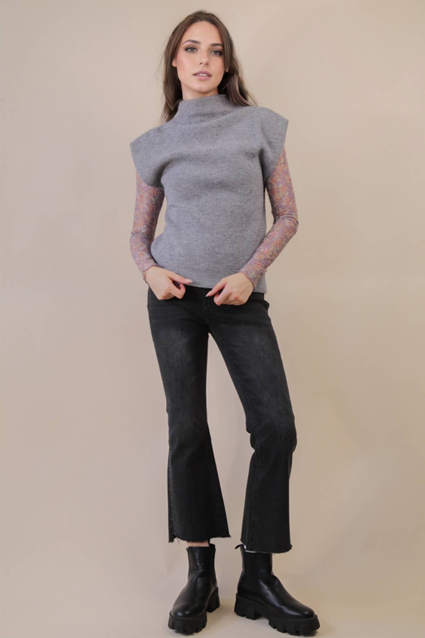 Soft Knit Sweater Vest Top