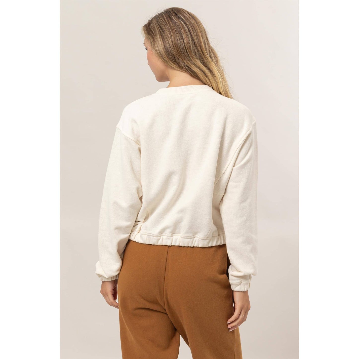 Cropped Pullover Sweatshirt