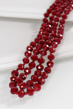 Load image into Gallery viewer, Glass Bead and Knotted Thread Long Necklace