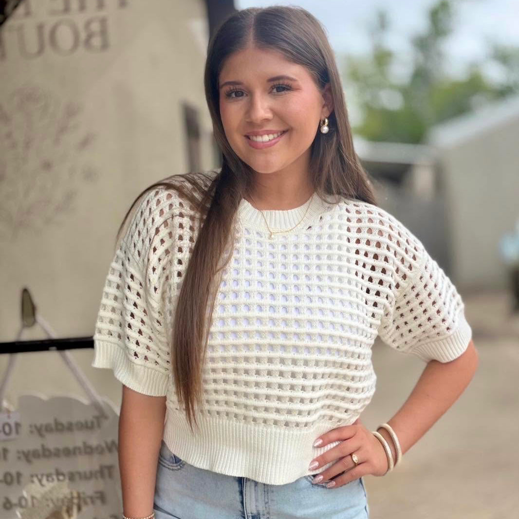 Alina Cropped Crochet Top