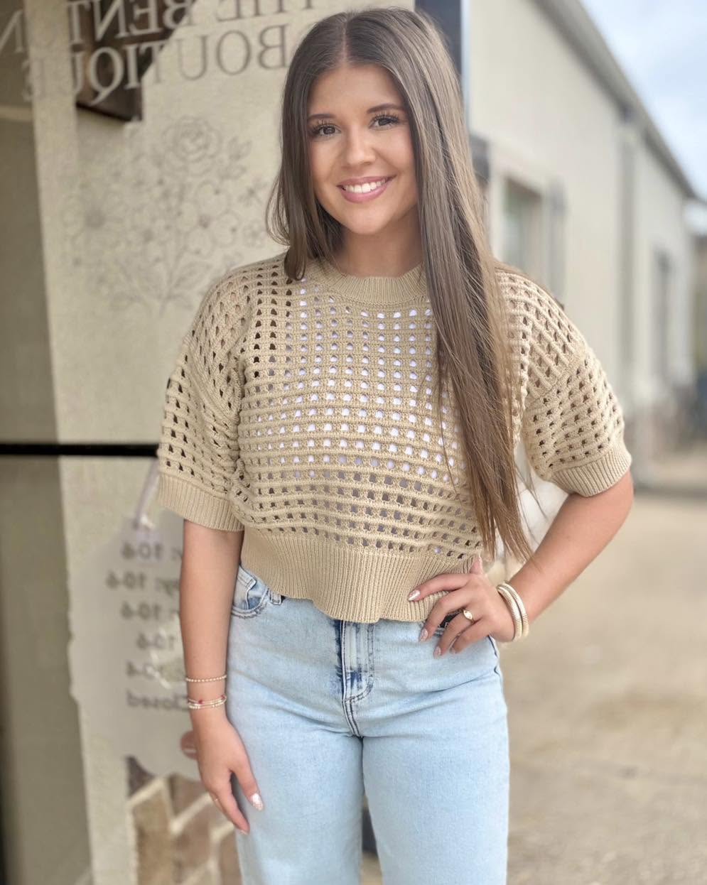 Alina Cropped Crochet Top