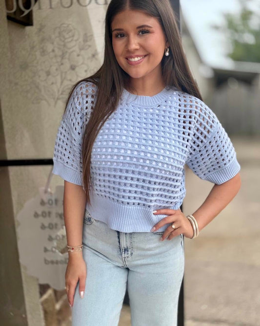 Alina Cropped Crochet Top