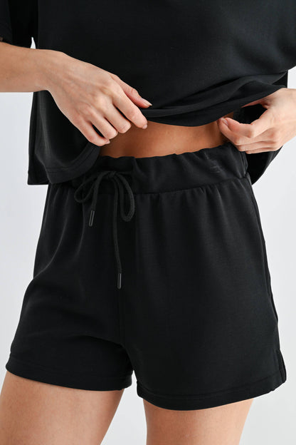 Pale Yellow Classic Shorts Set