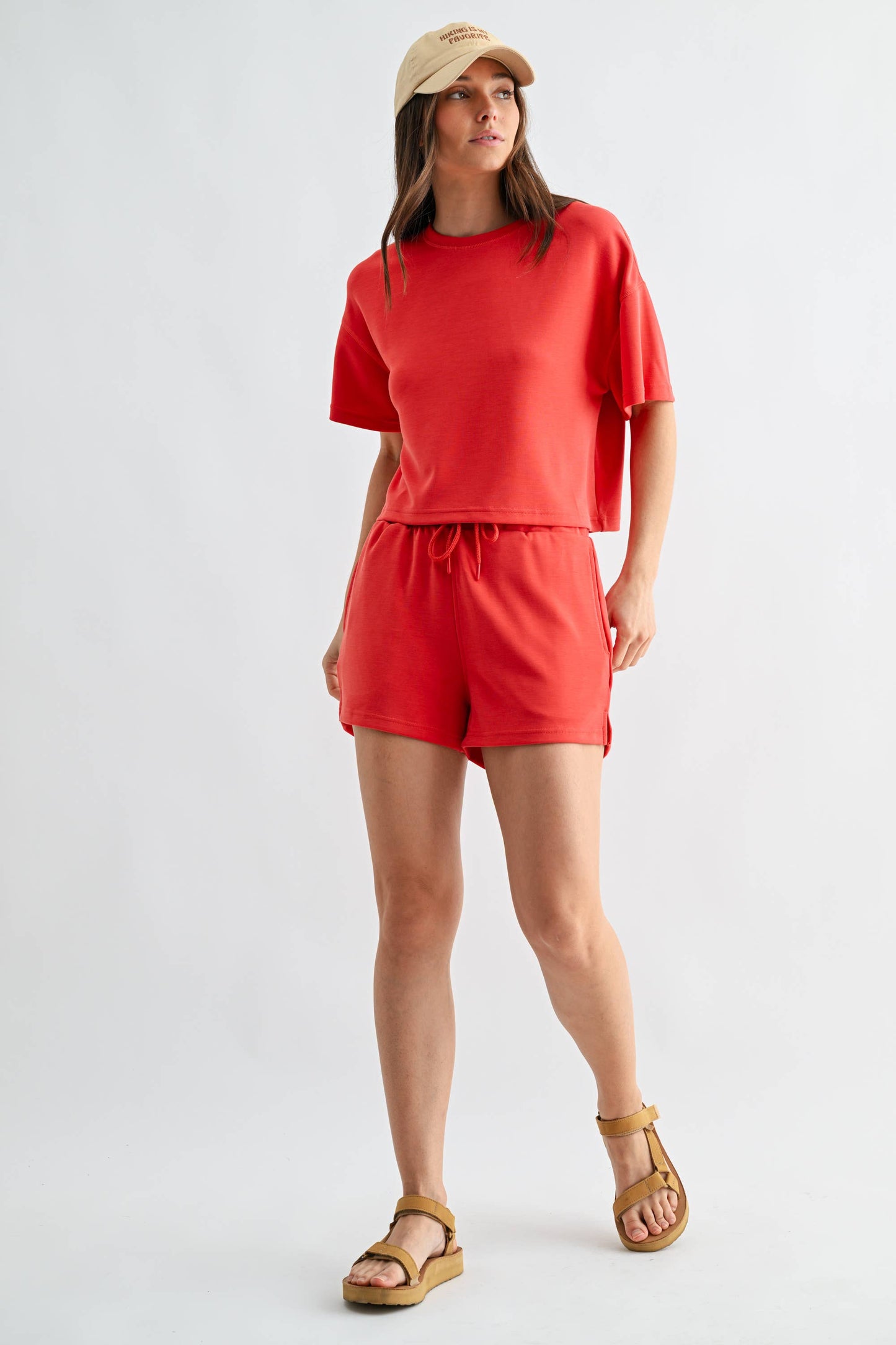 Pale Yellow Classic Shorts Set