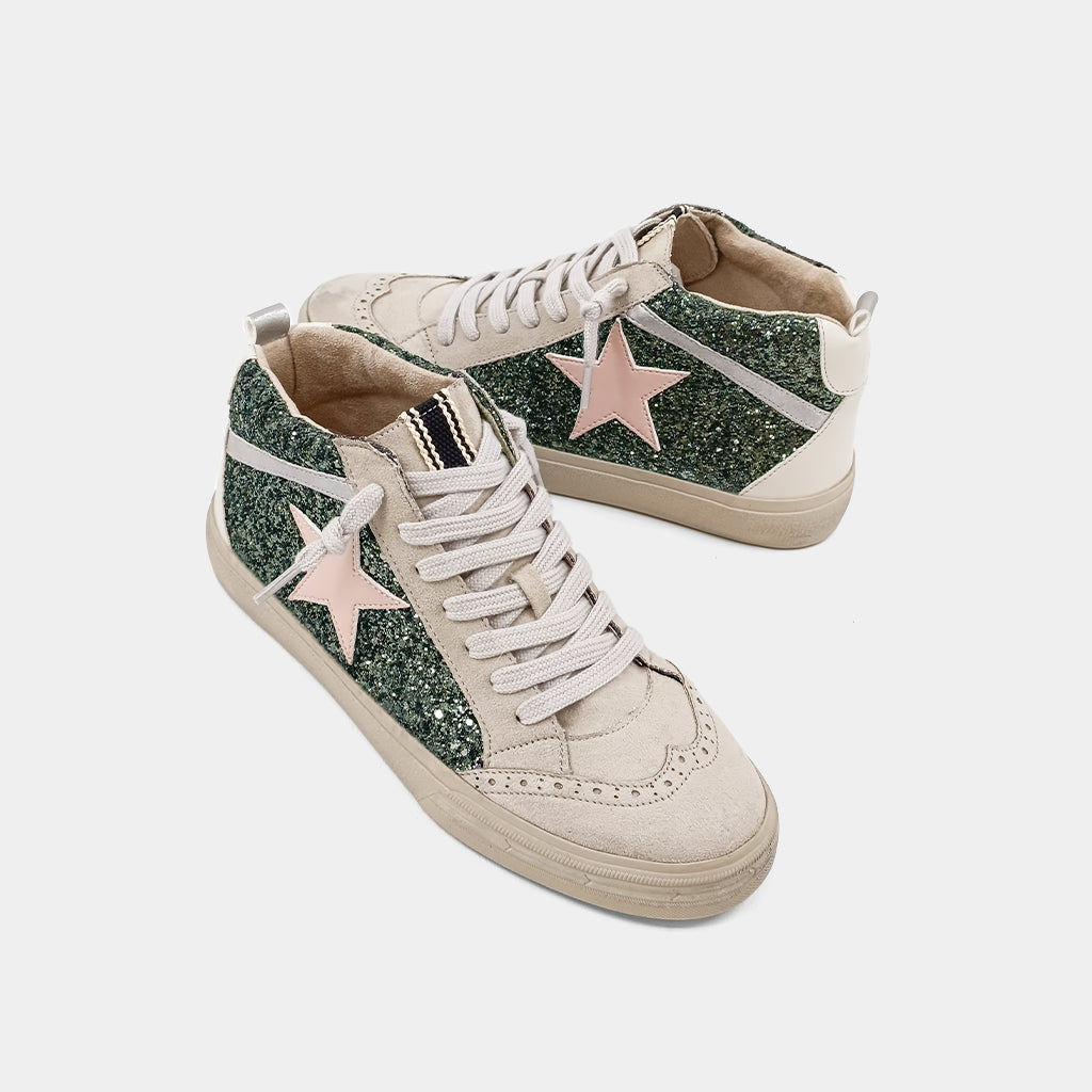 SHUSHOP Paulina Steel Glitter Sneaker