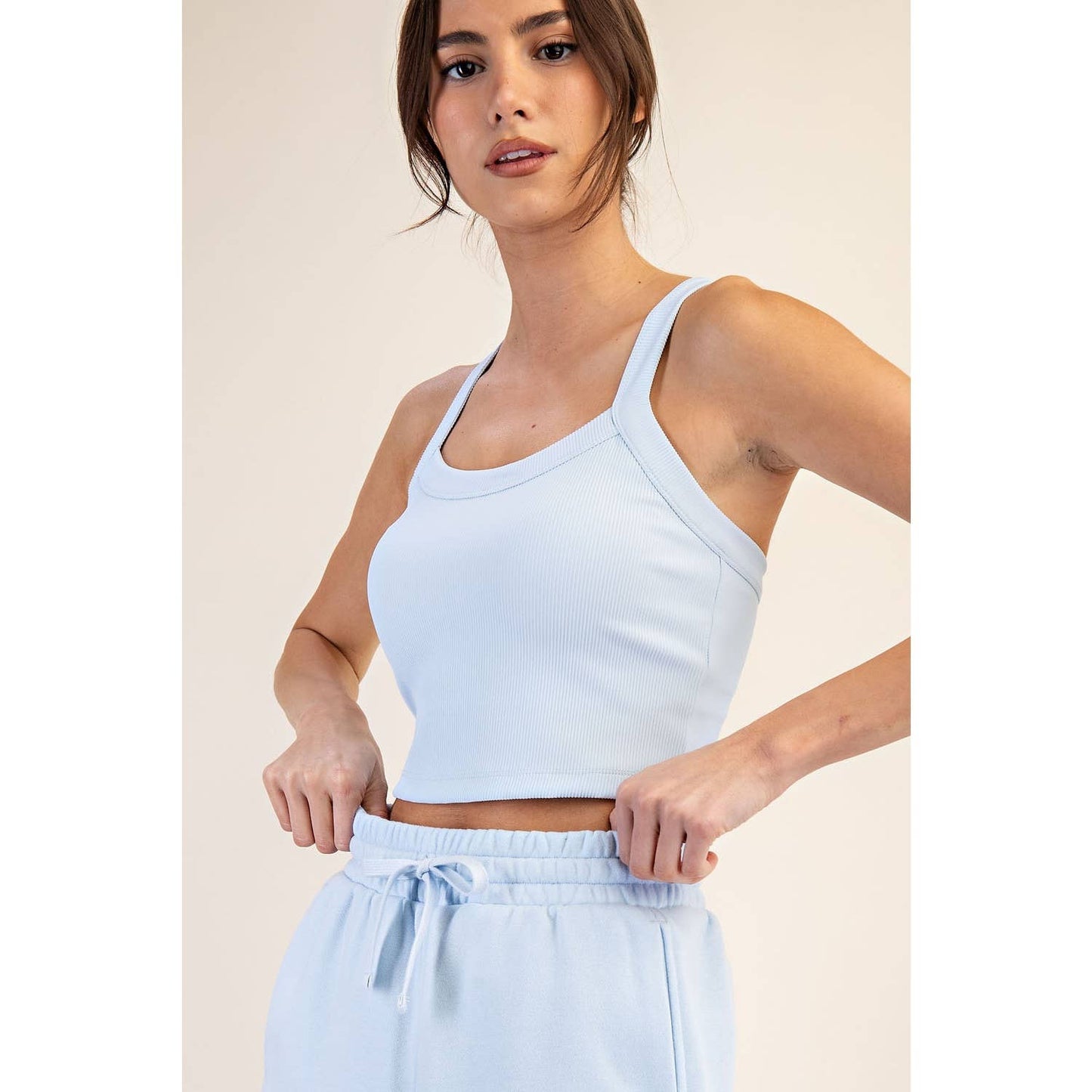 Nylon Rib Racerback Tank