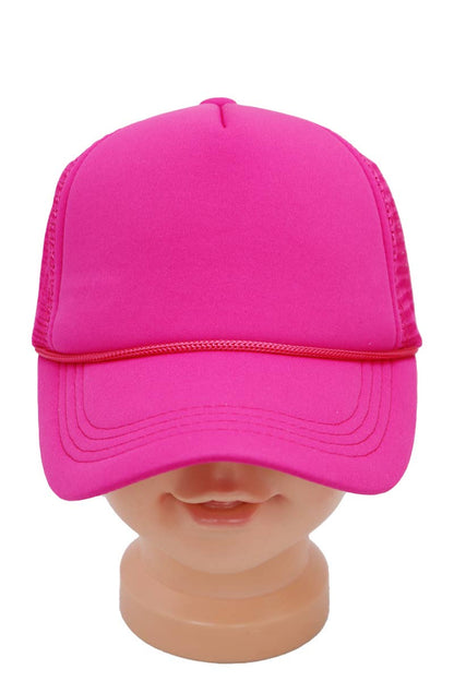 Expensive & Difficult Kids Five Panel Sponge Padded Trucker Hat: Hot Pink