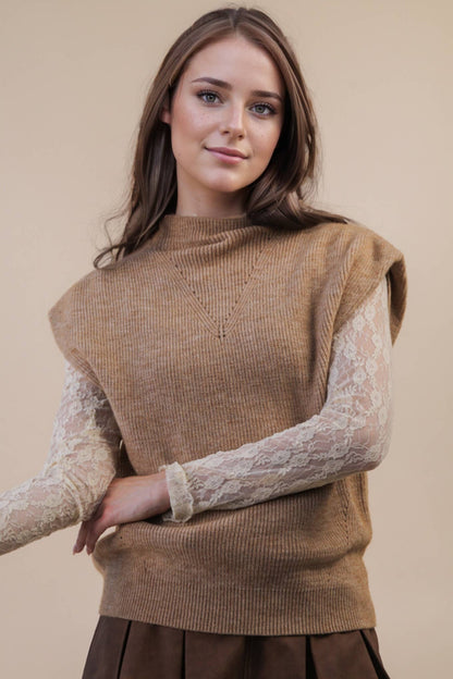 Soft Knit Sweater Vest Top