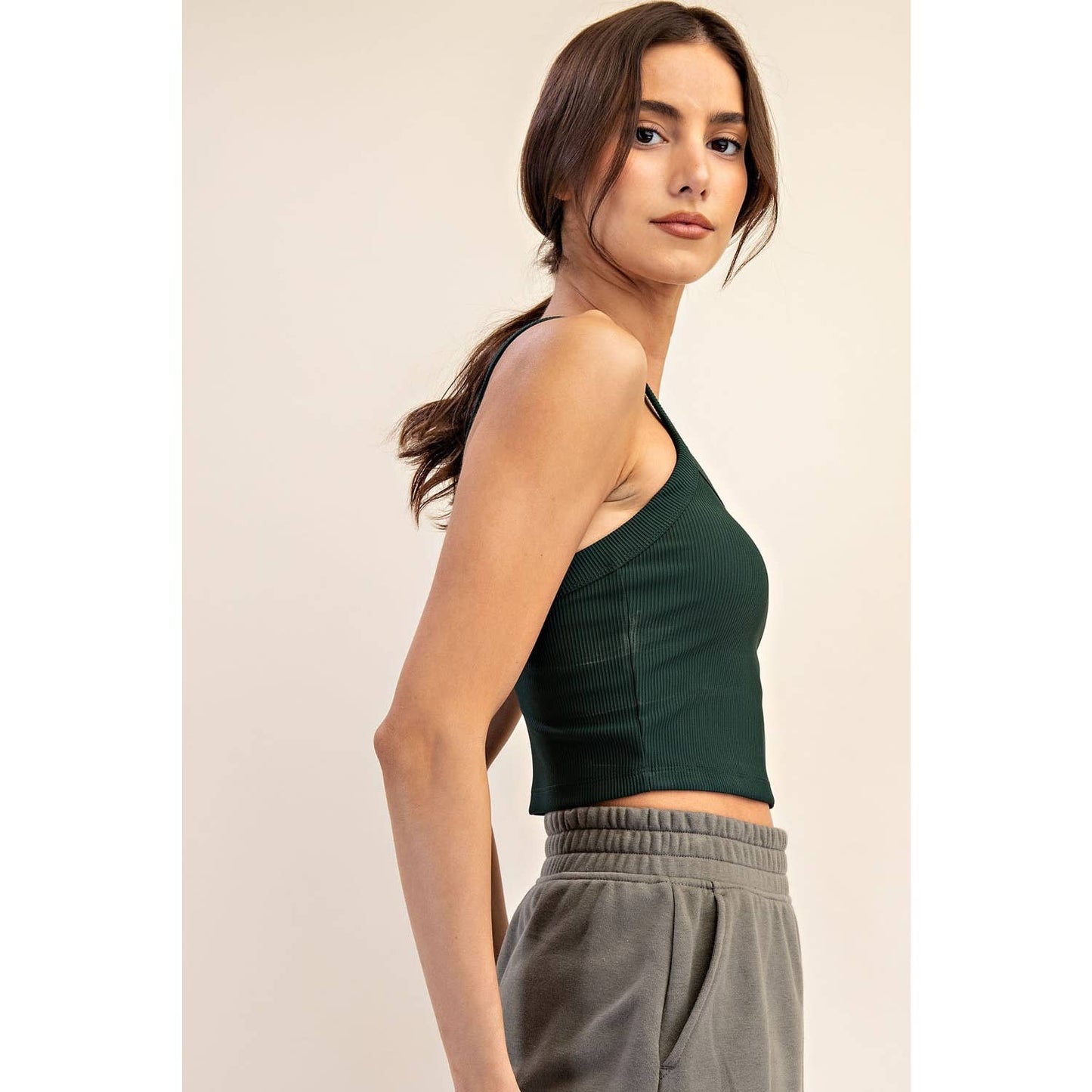 Nylon Rib Racerback Tank