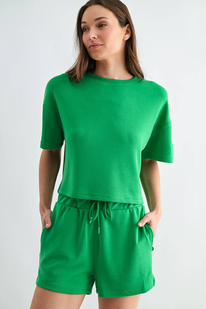 Pale Yellow Classic Shorts Set