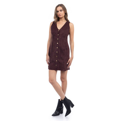 Faux Suede Mini Dress