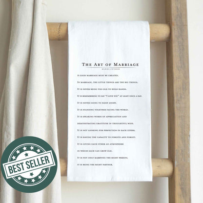 Art of Marriage Cotton Tea Towel