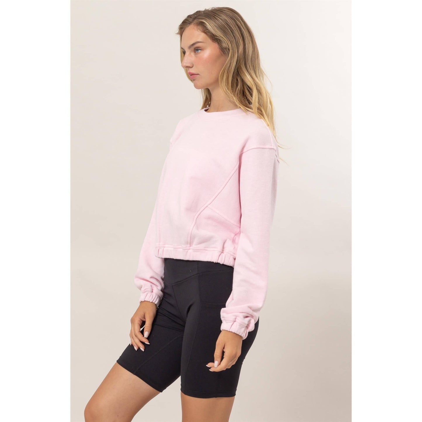 Cropped Pullover Sweatshirt