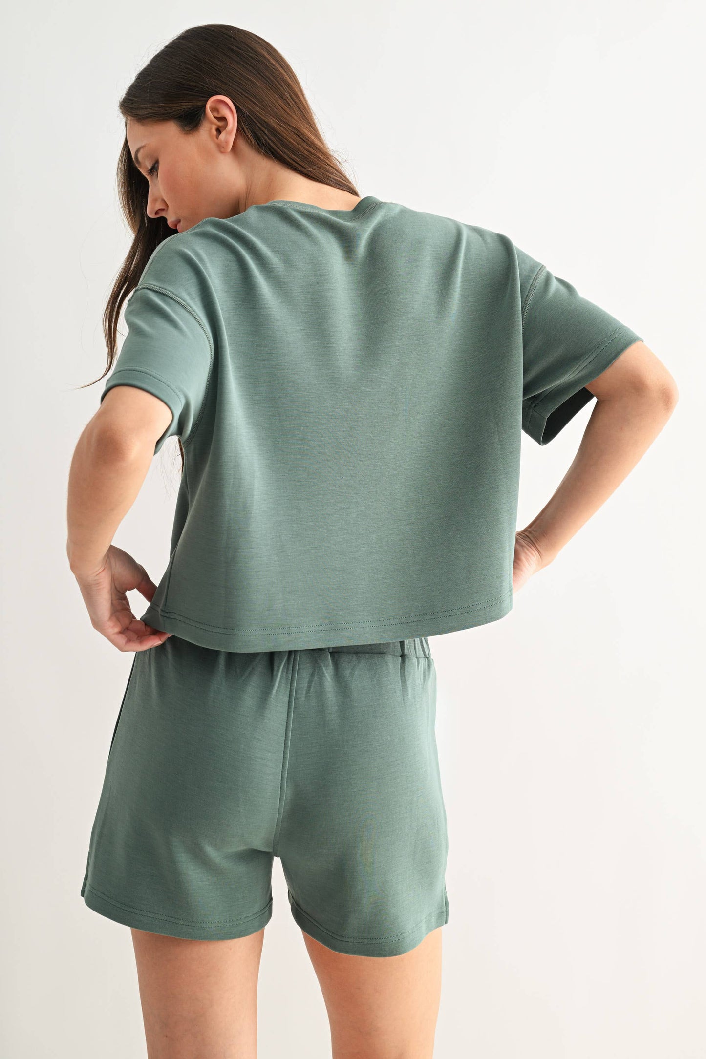 Pale Yellow Classic Shorts Set