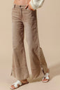 Wide leg Washed Corduroy Pants