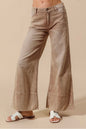 Wide leg Washed Corduroy Pants