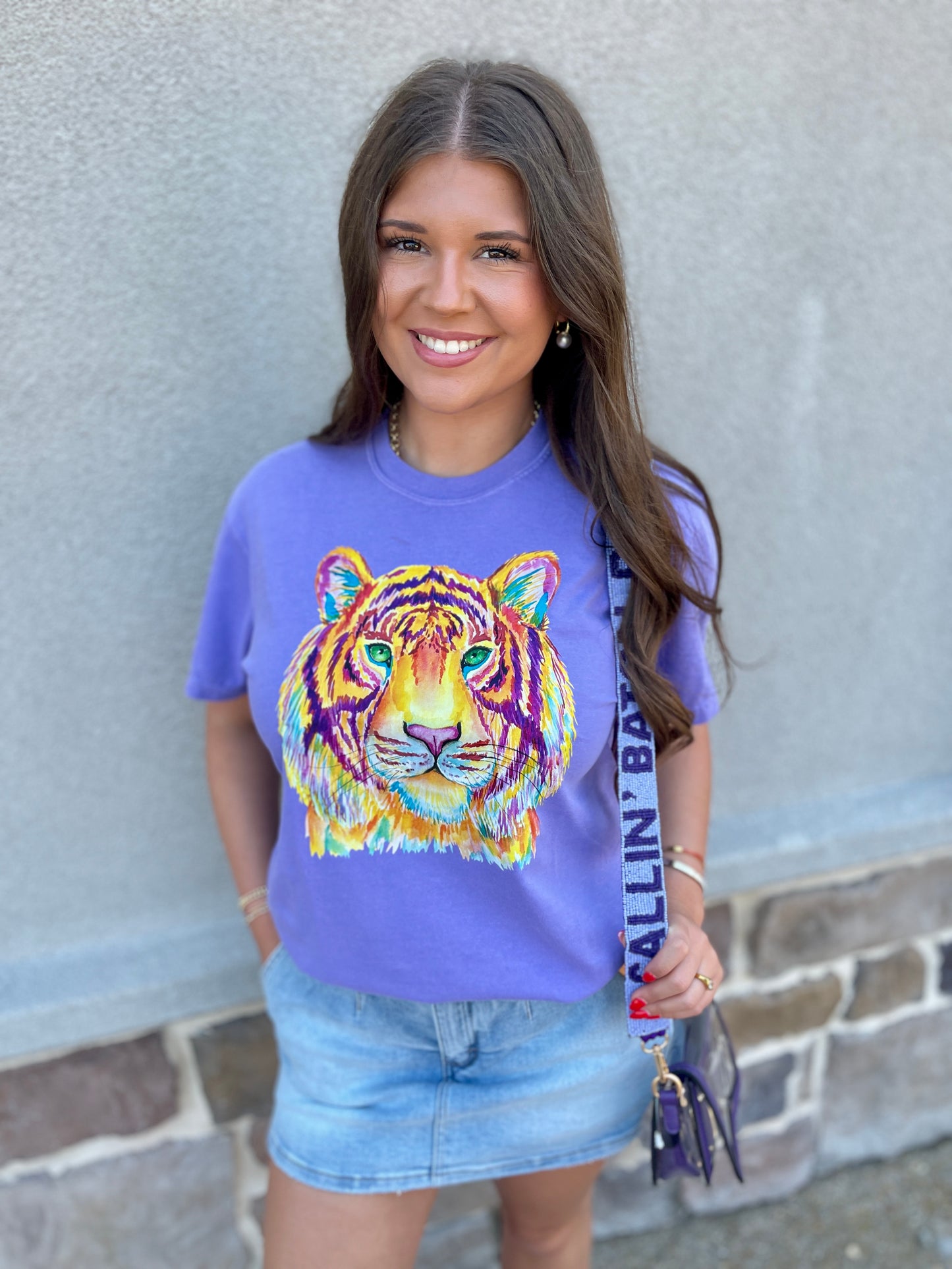 Watercolor Tiger Comfort Colors Tee
