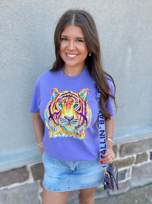 Watercolor Tiger Comfort Colors Tee