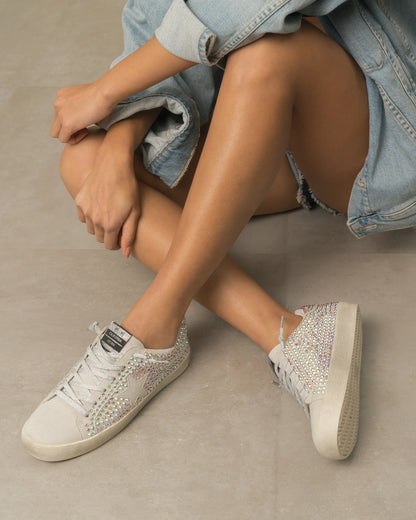 Gray Studded Star Sneakers