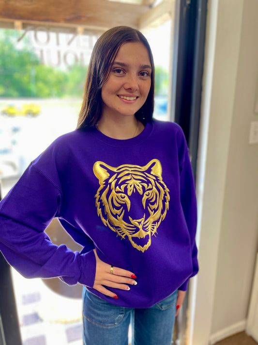 Tigers Metallic Puff Sweatshirt