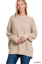 Brushed Melange Oversized Drop Shoulder Oversize Sweater