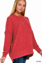 Brushed Melange Oversized Drop Shoulder Oversize Sweater