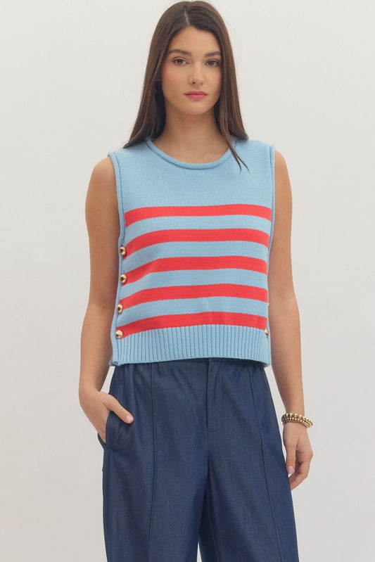 American Breeze Short Sleeve Knit Top