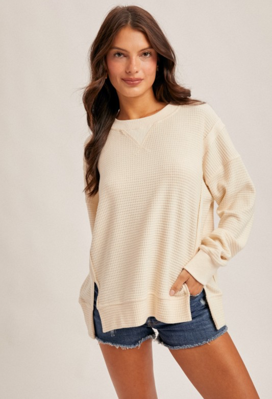 Brush Thermal Crew Neck Oversized Pullover