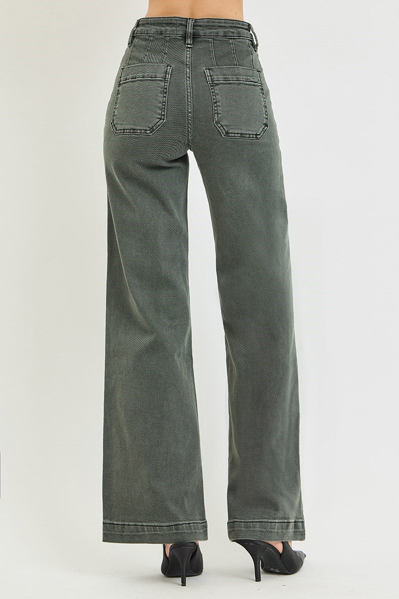 The Arden Risen Forest Shadow Wide Leg Pants