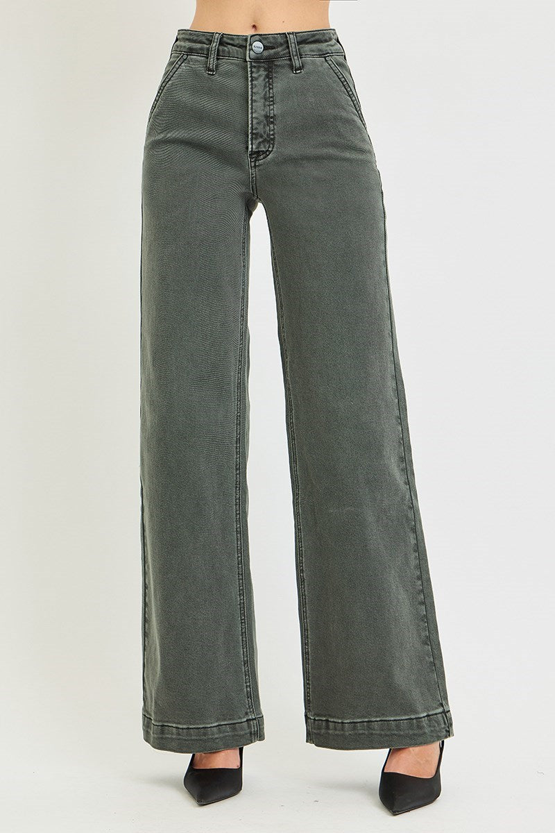 The Arden Risen Forest Shadow Wide Leg Pants