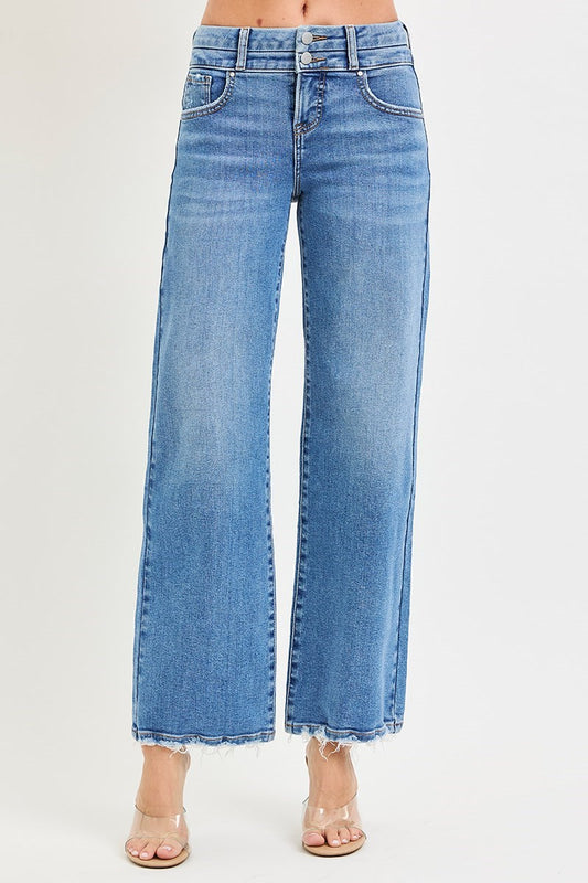Risen | The Parker Double Waist Wide Leg Jeans