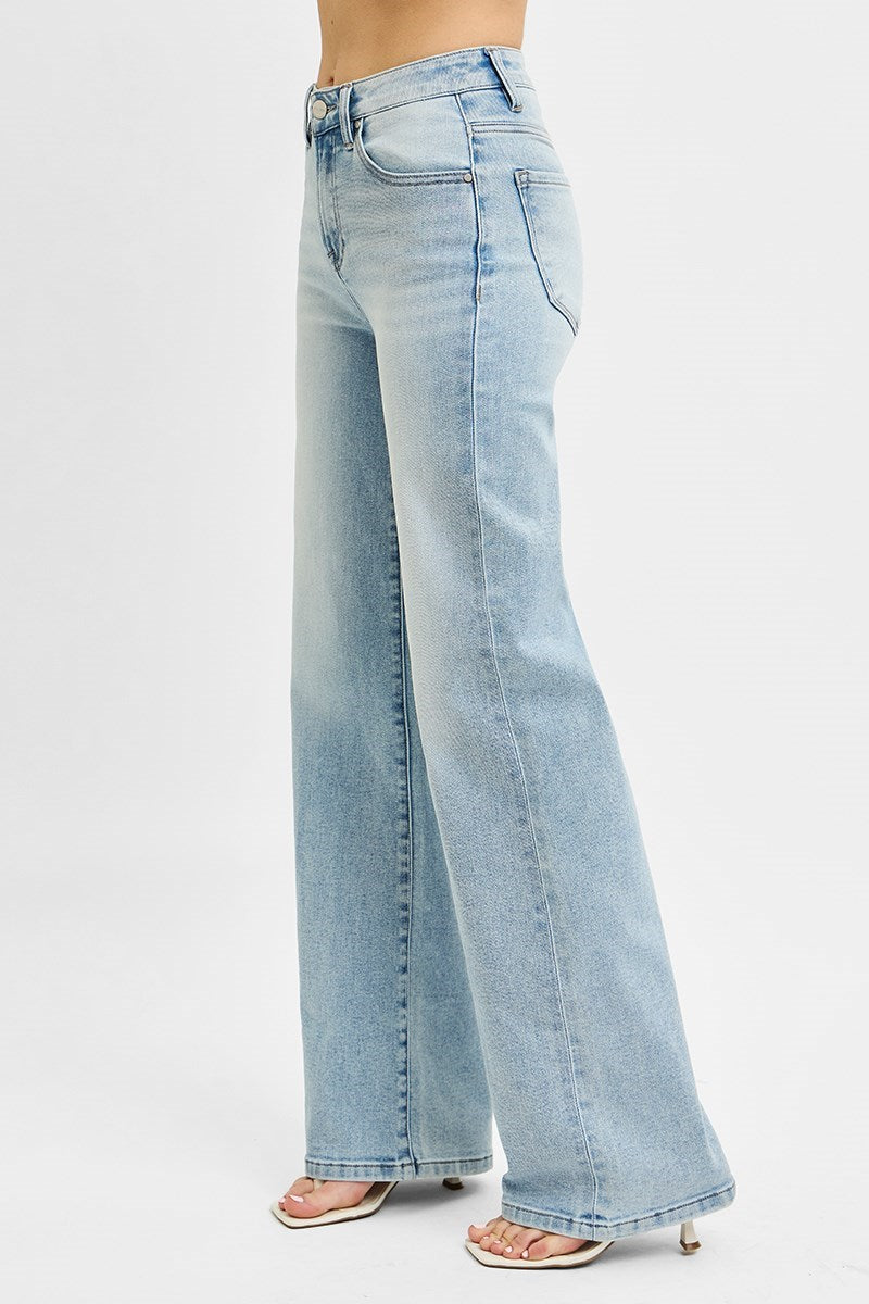 RISEN High Rise Wide Leg 90's Jeans