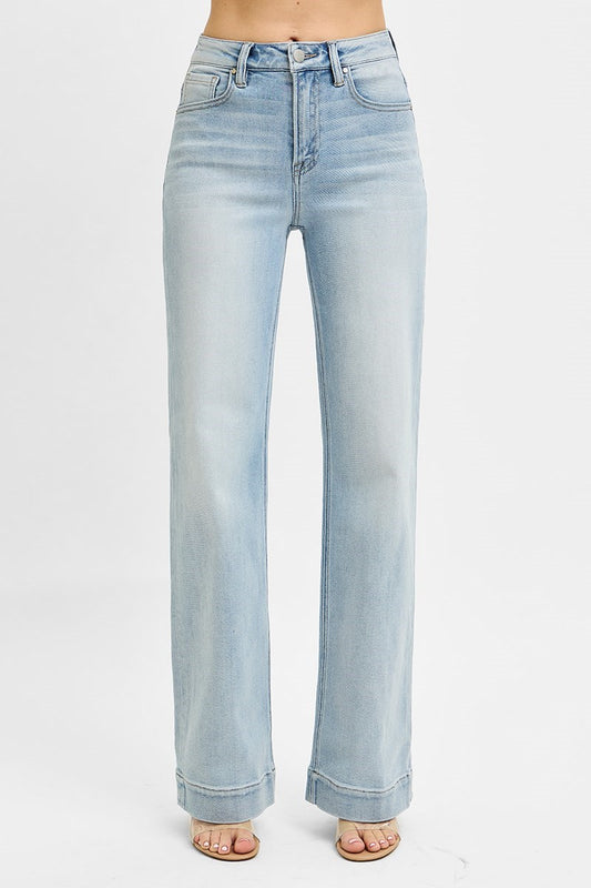 RISEN High Rise Straight Jeans