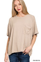 Overized Ribbed Round Neck Short Sleeve Tee