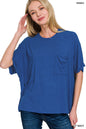 Overized Ribbed Round Neck Short Sleeve Tee