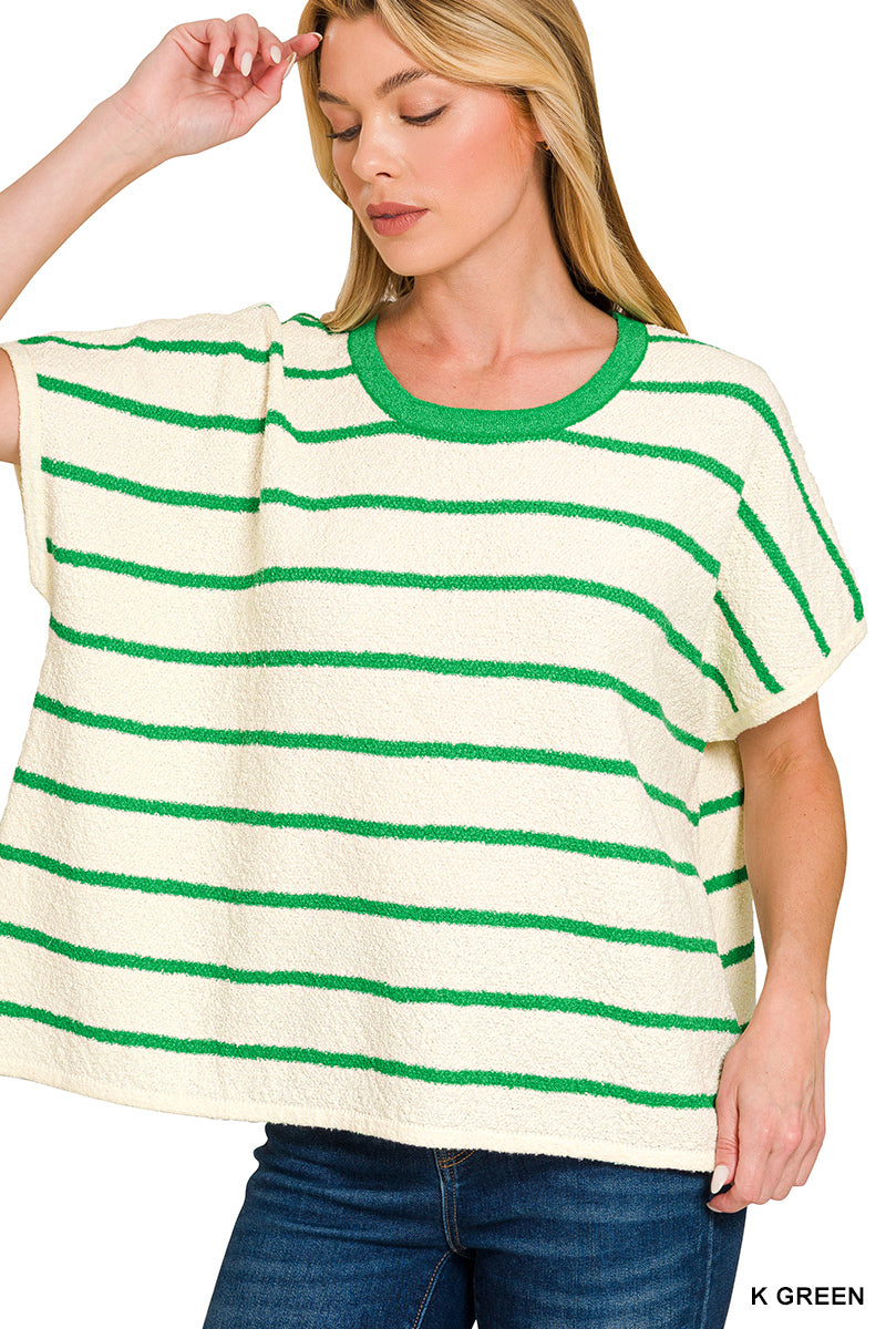 Oversize Stripe Soft Top
