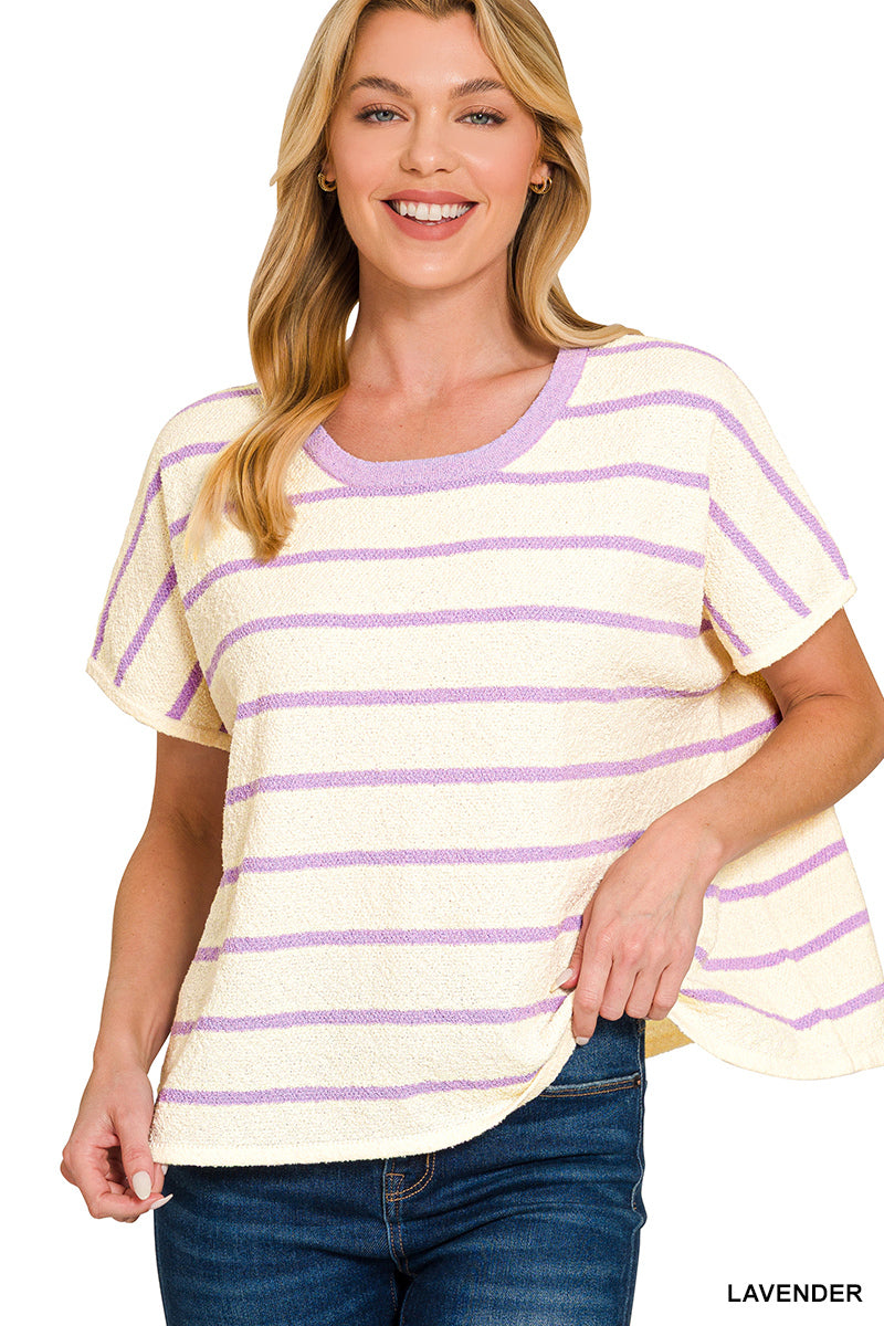Oversize Stripe Soft Top
