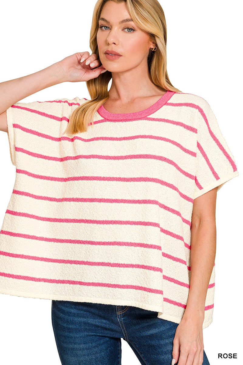 Oversize Stripe Soft Top