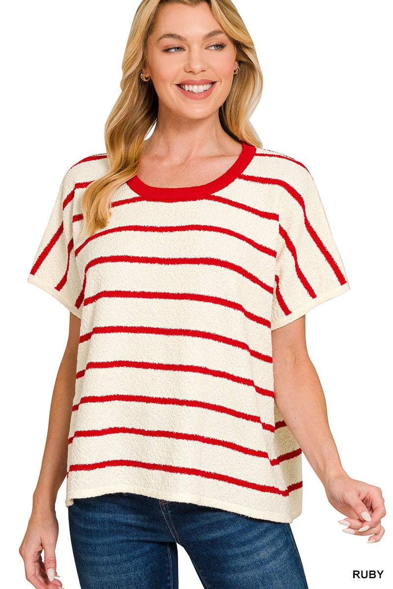 Oversize Stripe Soft Top