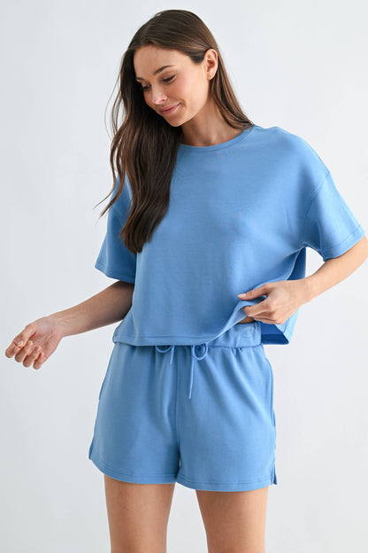 Pale Yellow Classic Shorts Set