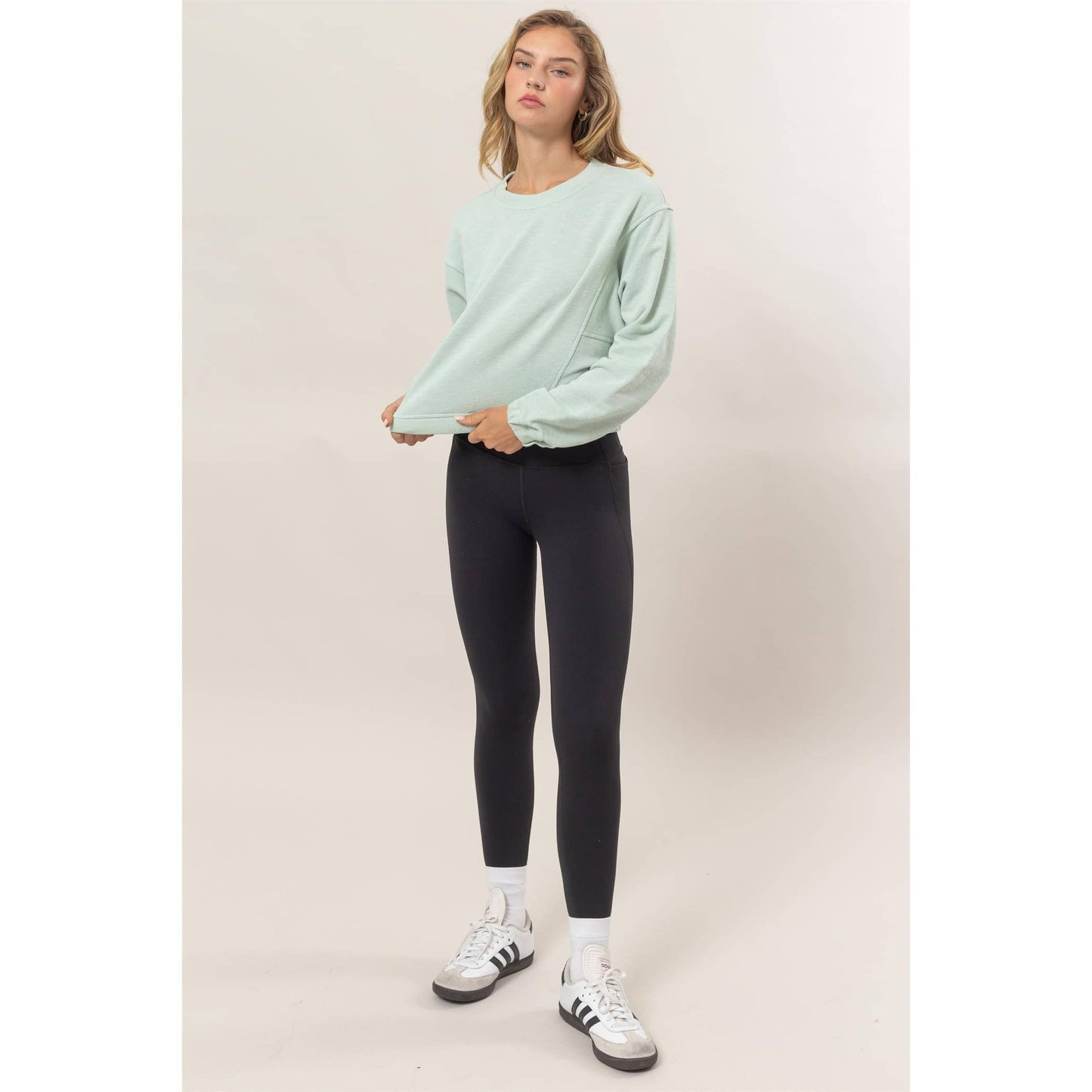 Cropped Pullover Sweatshirt