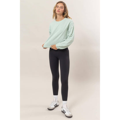 Cropped Pullover Sweatshirt