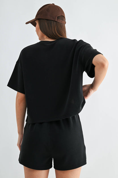 Pale Yellow Classic Shorts Set