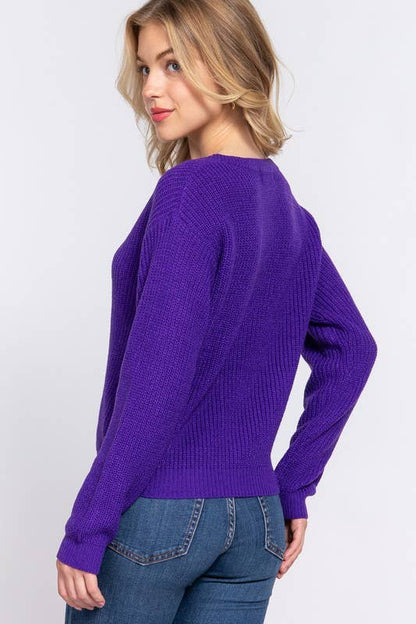 Long Sleeve V-neck Sweater