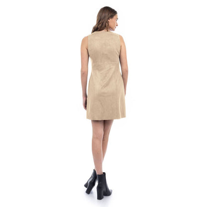 Faux Suede Mini Dress